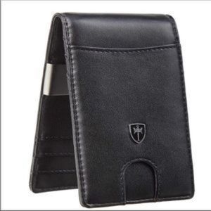 Leather Wallet with Money Clip Credit Card Holder *NEW*